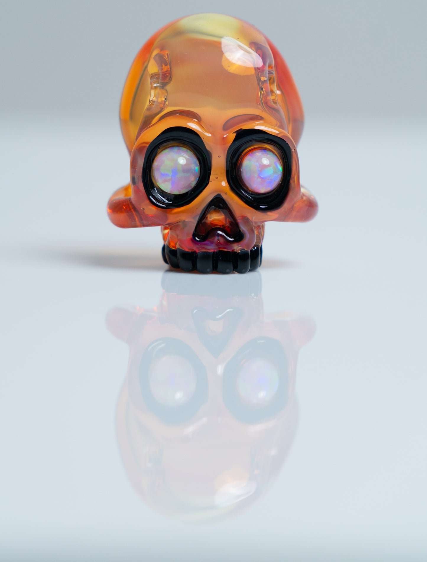 AKM Opal Eye Skull in Red