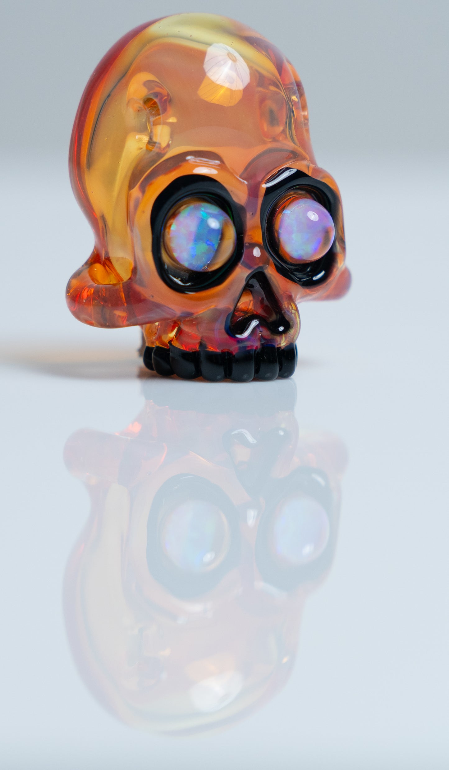 AKM Opal Eye Skull in Red