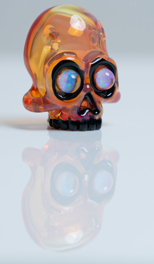 AKM Opal Eye Skull in Red