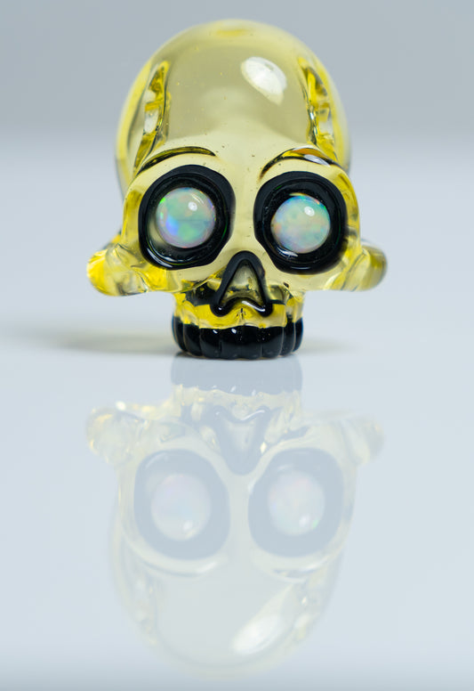 AKM Opal Eye Skull Pendant