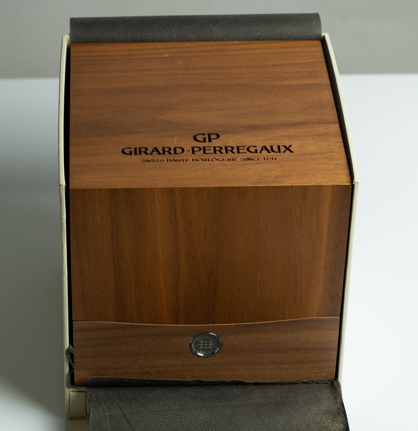Girard Perregeaux "Laureato" 38mm, with factory diamond bezel.