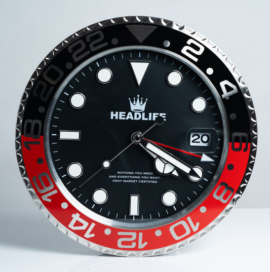 Headlife Wall Clock in "Coke" colorway