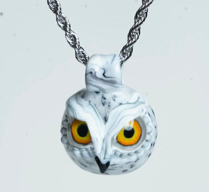 Owl Pendant in White