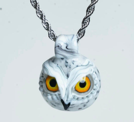 Owl Pendant in White