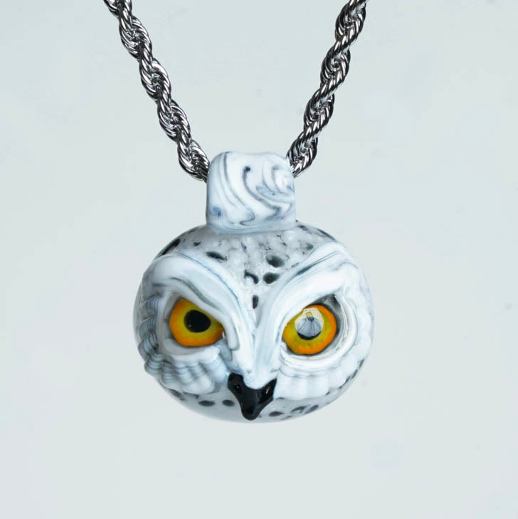 Owl Pendant in White