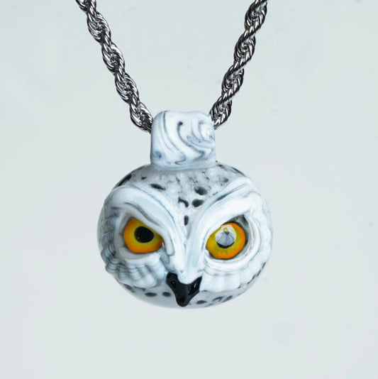 Owl Pendant in White