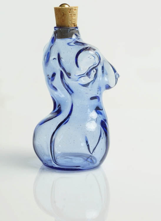 Blue Female Torso Flask