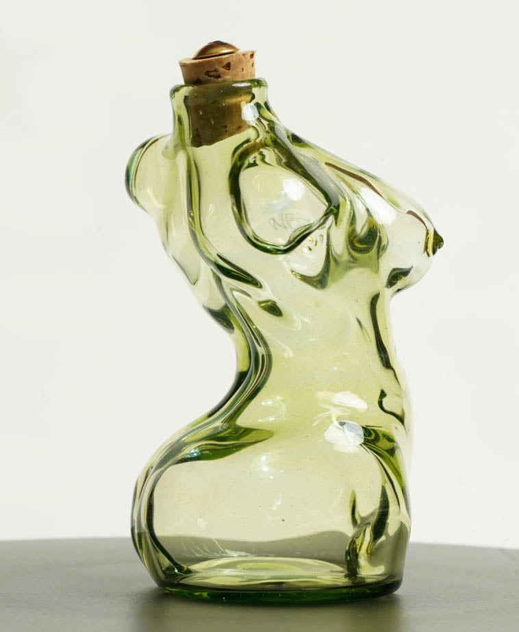 Green Female Torso Flask
