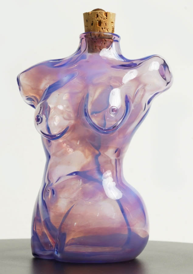 Purple Female Torso Flask