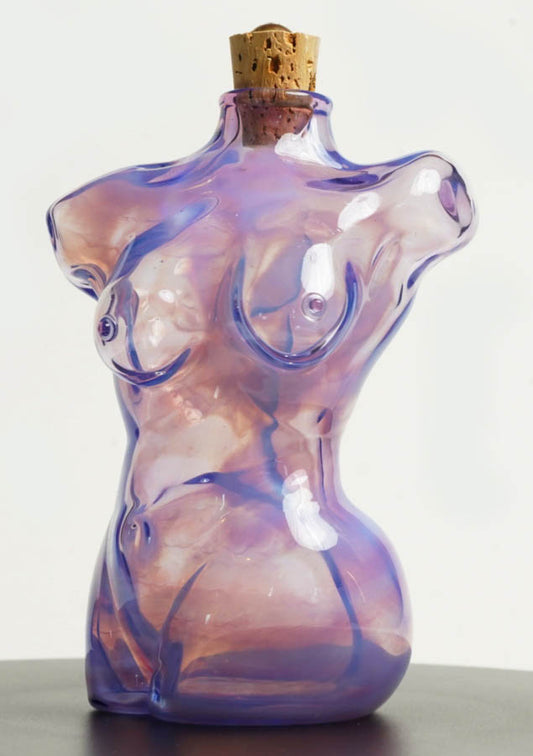 Purple Female Torso Flask