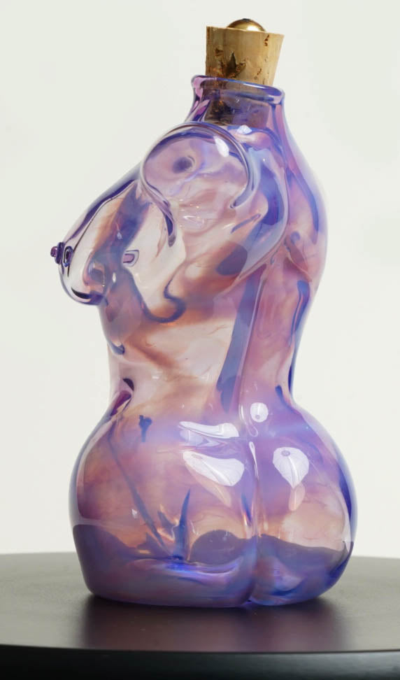 Purple Female Torso Flask