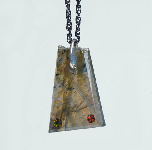 Labradorite and Opal Pendant